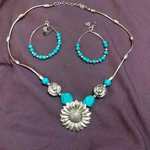 Necklace and earrings
